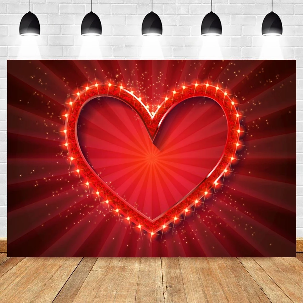 

Valentine's Day Background Vinyl Glitter Light Bokeh Love Heart Photography Backdrop Photophone Wedding Photocall Photophone