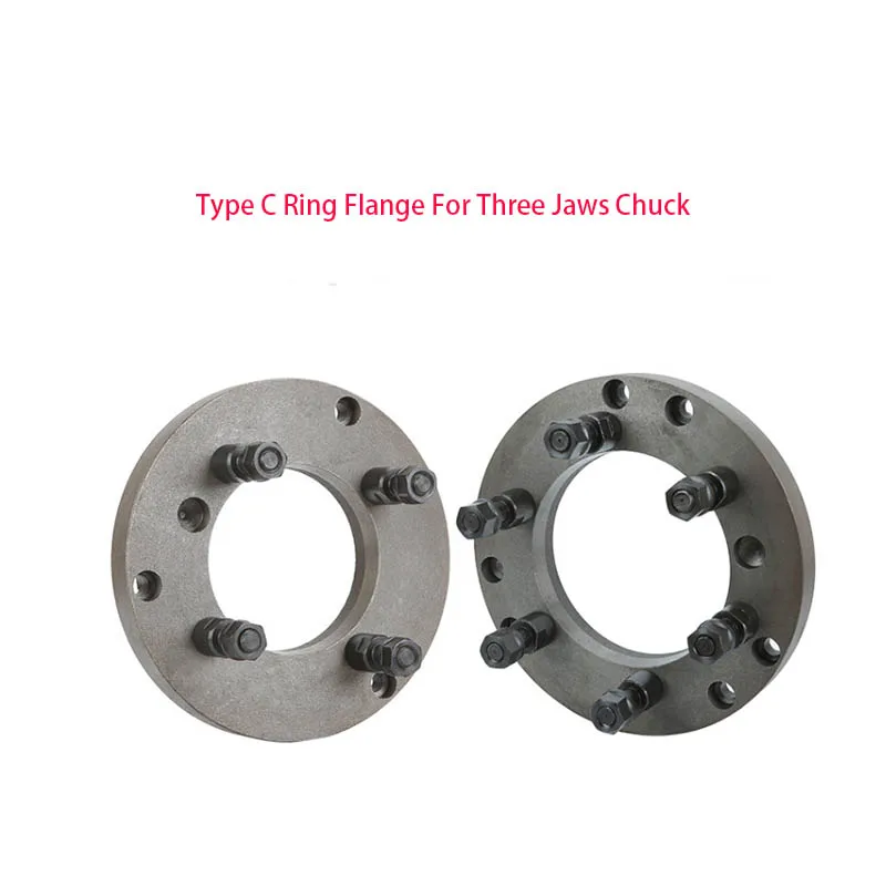 Type C Ring Flange Of Three Jaws Chuck For CNC Machine K11 160-C5 200-C5 200-C6 250-C6 250-C8 Flange Transition Plate