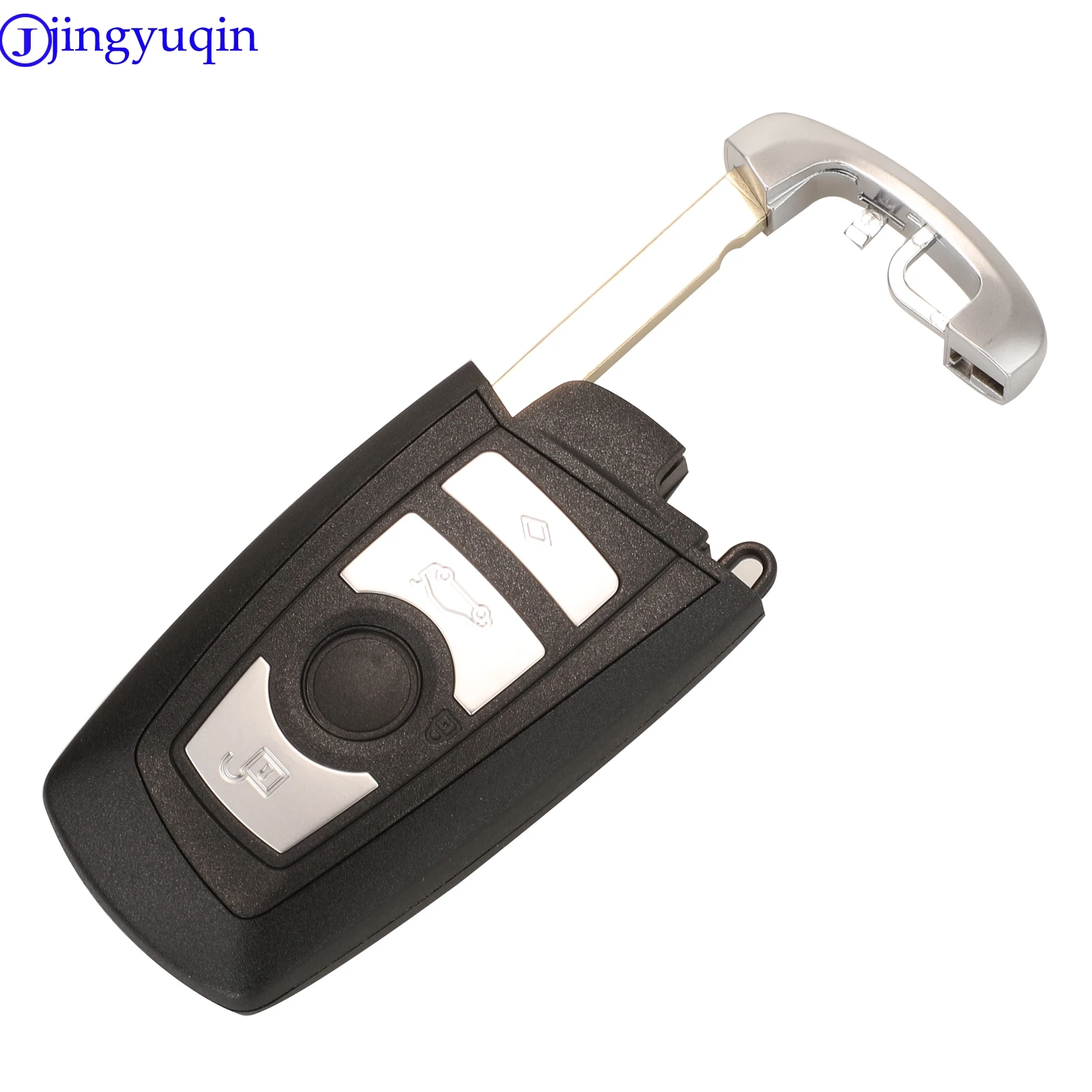 jingyuqin 3/4B Smart key Shell Cover Case Keyless For BMW CAS4 F 3 5 7 Series E90 E92 E93 X5 HU100R With Uncut Blank Blade