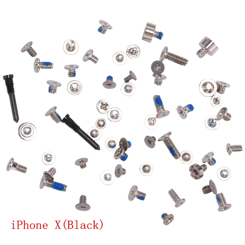 For iPhone X XR XS XS Max Complete Set Screws and Bolts Pentacle Dock Bottom Connector Screw for iPhone Replacement Repair Parts