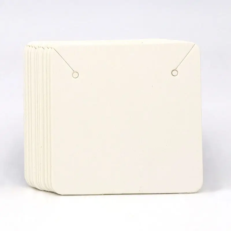 50 stücke 5*5 cm Bunte Quadratische Blank Kraft Schwarz Weiß Papier Schmuck Halskette Ohrring Karte Label Tags handgemachte DIY Zubehör – Detail 10