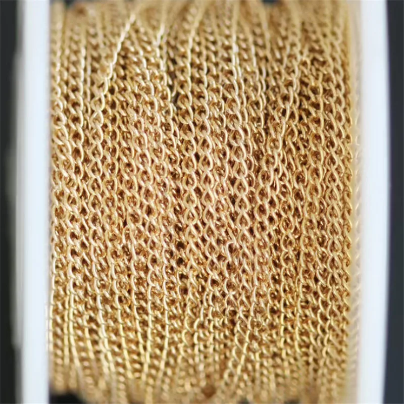 Echte 14K Gold Filled Curb-Kette 1MM/1.2MM/1.5MM Halskette Goldschmuck Minimalistische Gold Filled Kette DIY Schmuck – Detail 9