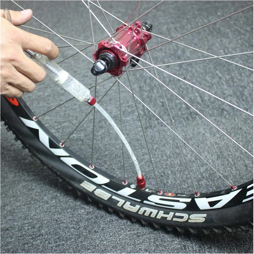 CHOOEE Bicycle Tubeless Sealant Syringe  Mtb Road Bike Sealant Tubeless Injection Tool Cycling Injector Tire Fluid Repair Kit