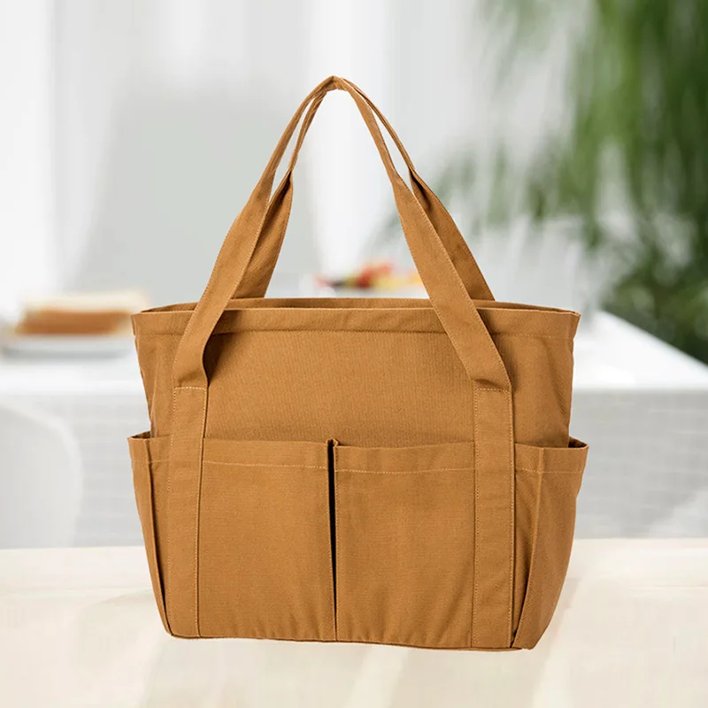 Canvas Shoulder Bag Large Capacity Shopping Tote Handbag Female Fashion Mommy Bag