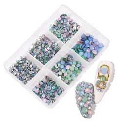 6 Sizes Crystals AB Nail Rhinestone Crystal AB Nail Rhinestone SS6-SS20 Opal Nail Gem Rhinestones for Nail Art Decoration