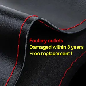 Braided car steering wheel cover, 38cm, 15 inches, needles and artificial leather line, soft, non -slip, automotive interior accessories kits 12 Main sales lining steering wheel - №6