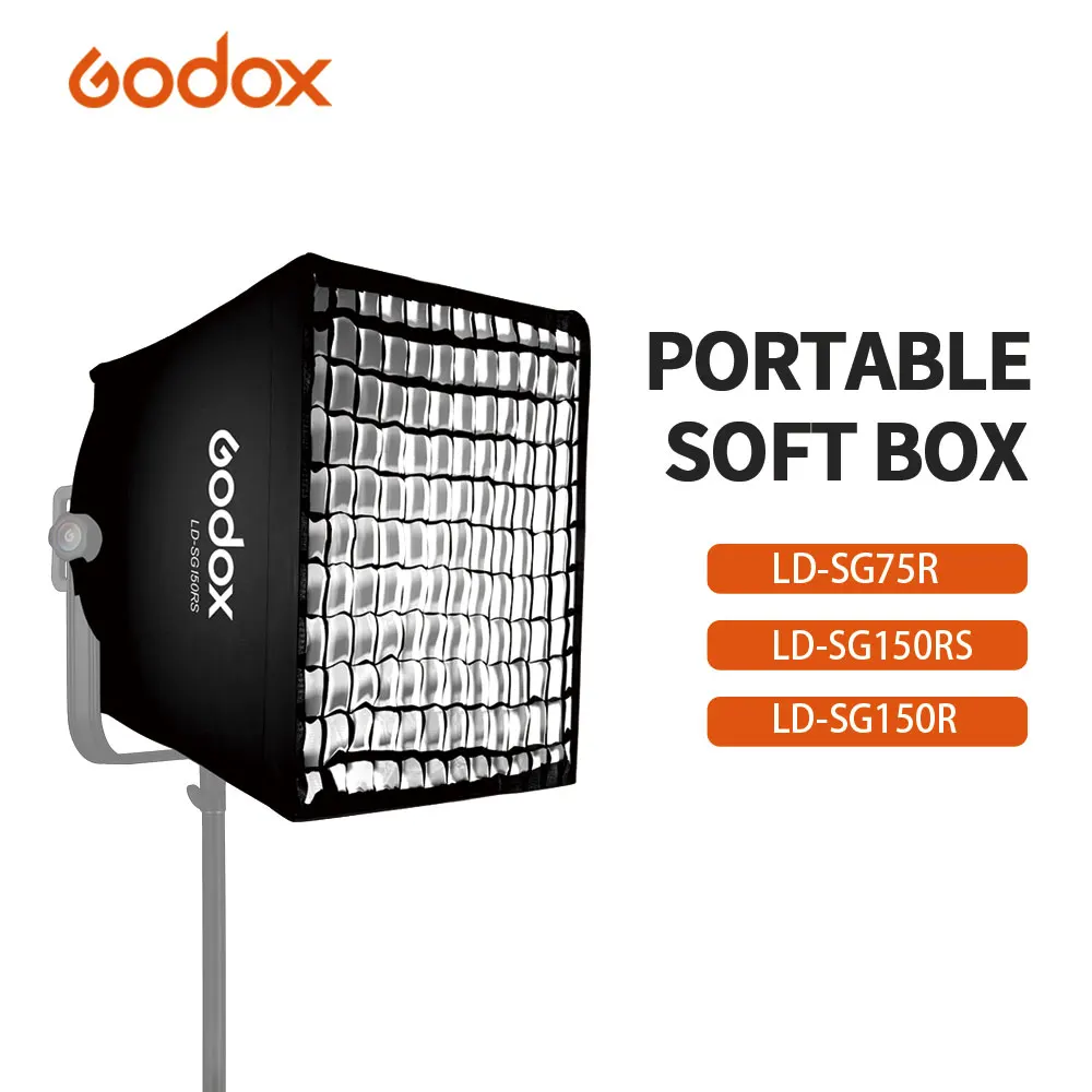 

Godox LD-SG75R LD-SG150R LD-SG150RS Portable softbox with Honeycomb Grid customized for Godox LD75R LD150R LD150S LED Light