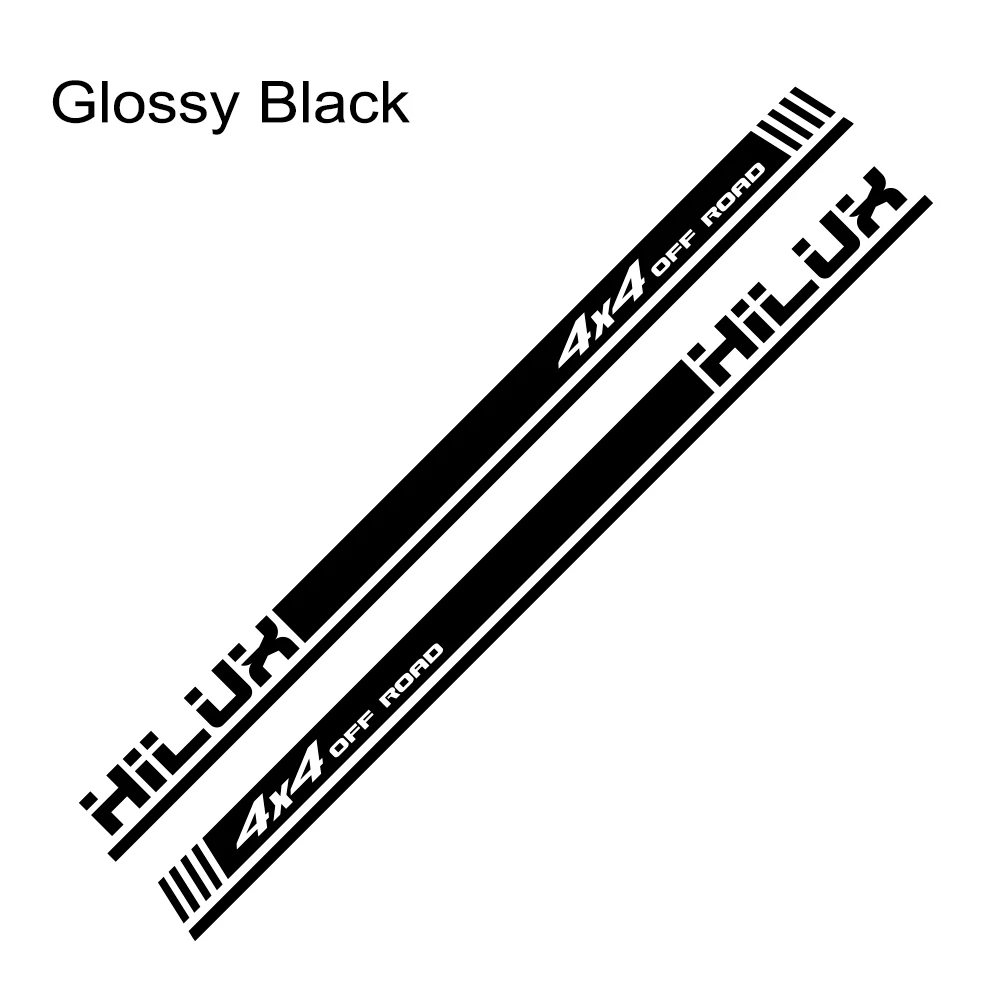 Autodomy Autocollants 4x4 Tout Terrain Off Road 2 Unités - Stickers Voiture 20x6,5 Cm Noir