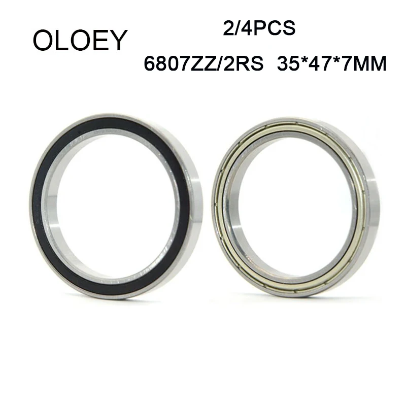 

2/4pcs 6807-2RS 6807ZZ ZZ RS RZ 2RZ Deep Groove Ball Bearings 35 x 47x 7mm With Corrosion Resistance And High Quality