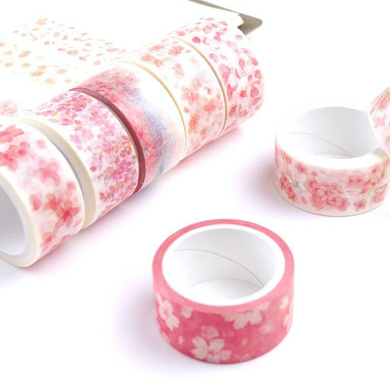 Sakura Flower Petals Mount Fuji Series Paper Washi Tape Adhesive Tape DIY Scrapbooking Sticker Label Masking Tape