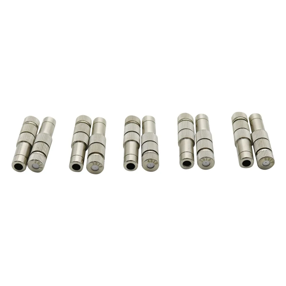 

0.2-0.6mm Copper Misting Nozzles With Filter Gareden Cooling humidifying Anti-drip atomization Nozzles Sprayers 40 Pcs