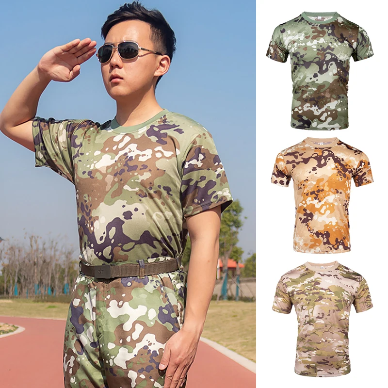 Camicie da caccia mimetiche da uomo camicia da pesca tattica magliette militari dell\'esercito Camo escursionismo camicie da campeggio vestiti