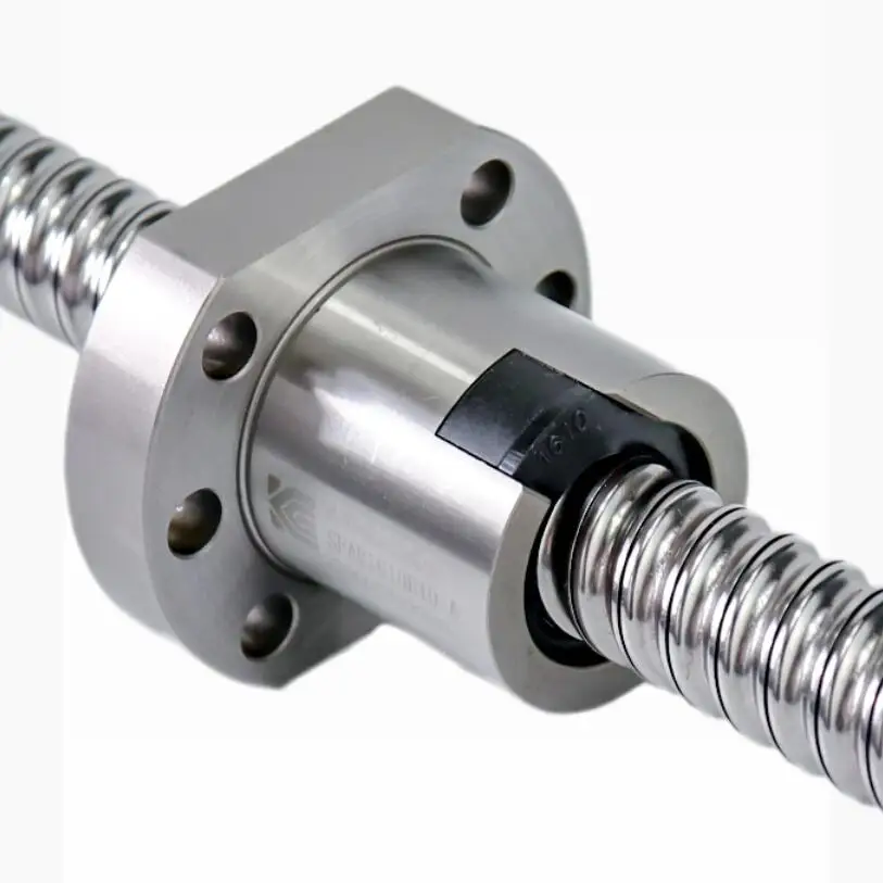 C5 SFA1610 BallScrew End Machined WIth BallNut 250mm -2000mm Anysize Roller Screw End Machining With Single Ball Nut For CNC