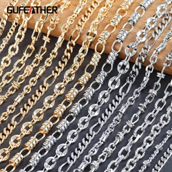 GUFEATHER C219,diy chain,pass REACH,nickel free,18k gold rhodium plated,copper,charm,diy bracelet necklace,jewelry making,1m/lot