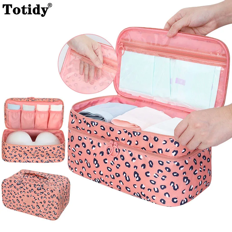 Borsa da viaggio giornaliera per biancheria intima calze mutandine borse per reggiseno cosmetici trucco borsa da viaggio per Organizer armadio