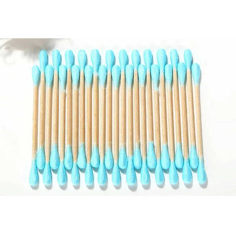 100/200pcs Pack Double Head Cotton Swab Women Makeup Cotton Buds Tip  Medical Wood Sticks Nose Ears Cleaning Health Care Tools