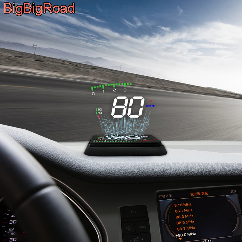

Car Hud Display Windshield Projector Overspeed Warning Auto For Mazda CX-3 MX-5 CX-9 BT-50 CX-8 CX-7 RX-8 CX-90 MX-30 CX-60 CX70
