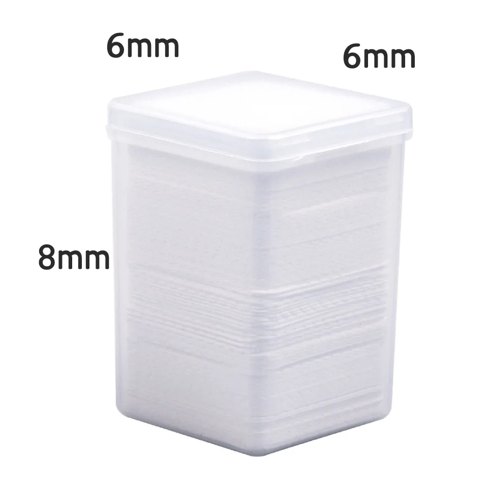 200Pcs/Box Lint-Free Paper Cotton Wipes Eyelash Glue Remover Wipe the Mouth of the Glue Bottle Prevent Clogging Glue Cleaner Pad