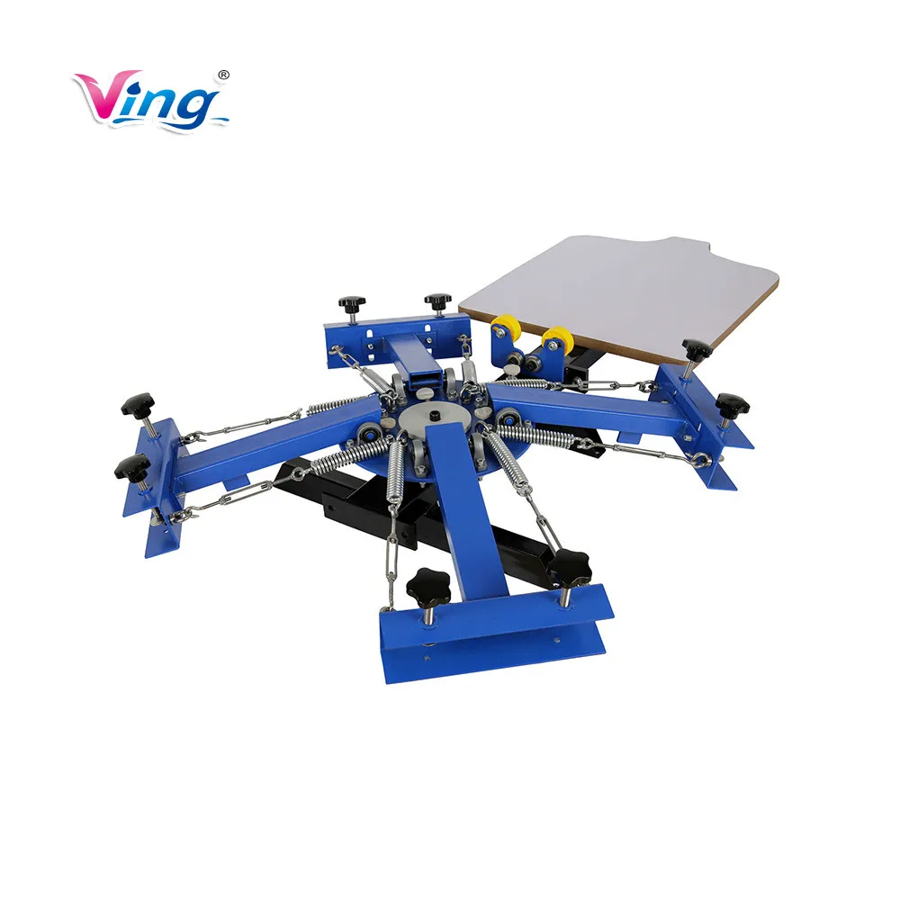 4 Color Screen Printing Press Machine Silk Screening Pressing DIY with 1 Station