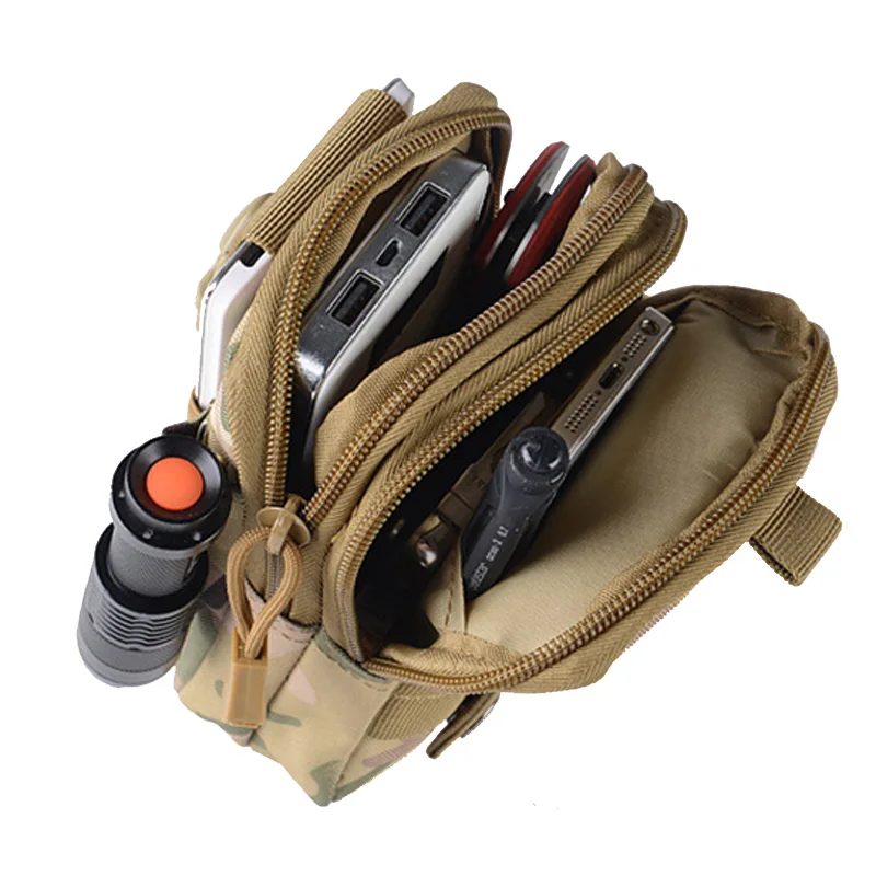 Bolsa militar tática de caminhada, bolsa esportiva para acampamento, caminhadas ao ar livre, bolsa de cintura de corrida, cinto para iphone 7, academia, fitness, bag12 cores