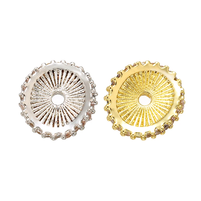 ZHUKOU 9.5x10mm gold color irregular bead for women DIY necklace bracelet jewelry accessories Making findings model:VZ231