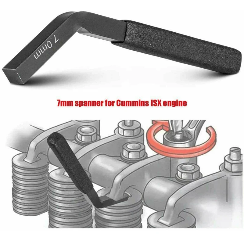 7mm 4.6mm 4.1mm Engine Brake Adjustment Tool Jake Brake Feeler Gauge Compatible with Cummins ISX & Detroit Diesel DD15 & DD16