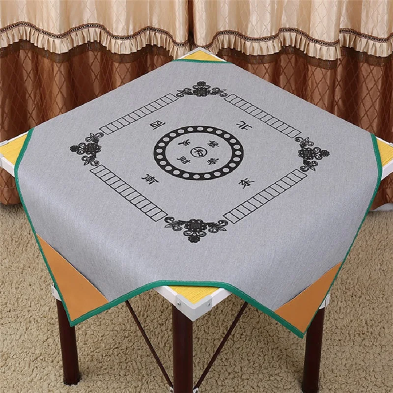 1X1m or 1.2X1.2m Household Silence Mahjong Mat Table Cloth, Board Game Mah-Jong High Grade PU Leather Reduce the Noise