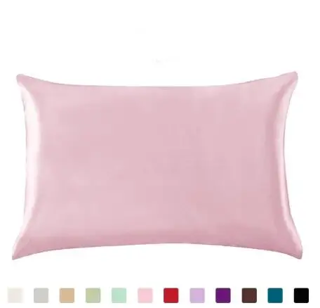 100% Queen Standard Satin Silk Soft Mulberry Plain Pillowcase Cover Chair Seat Square Pillow Cover Home19