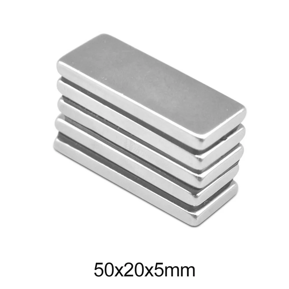 50x20x5mm Quadrate Strong Powerful Magnets N35 Block Rectangular Neodymium Magnet 50x20x5 Permanent Magnets 50*20*5