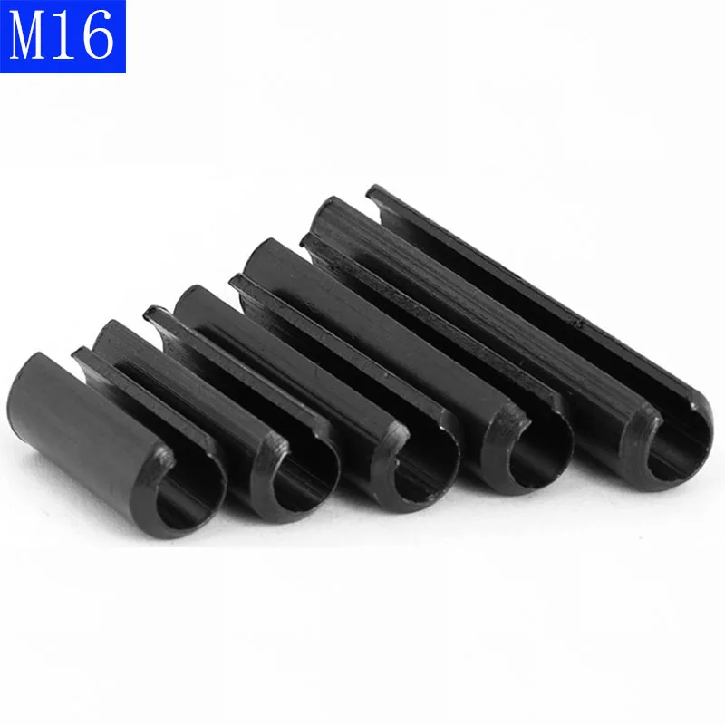 M16 Black Carbon Steel Spring Type Straight Pins Slotted Split Dowel Sellock