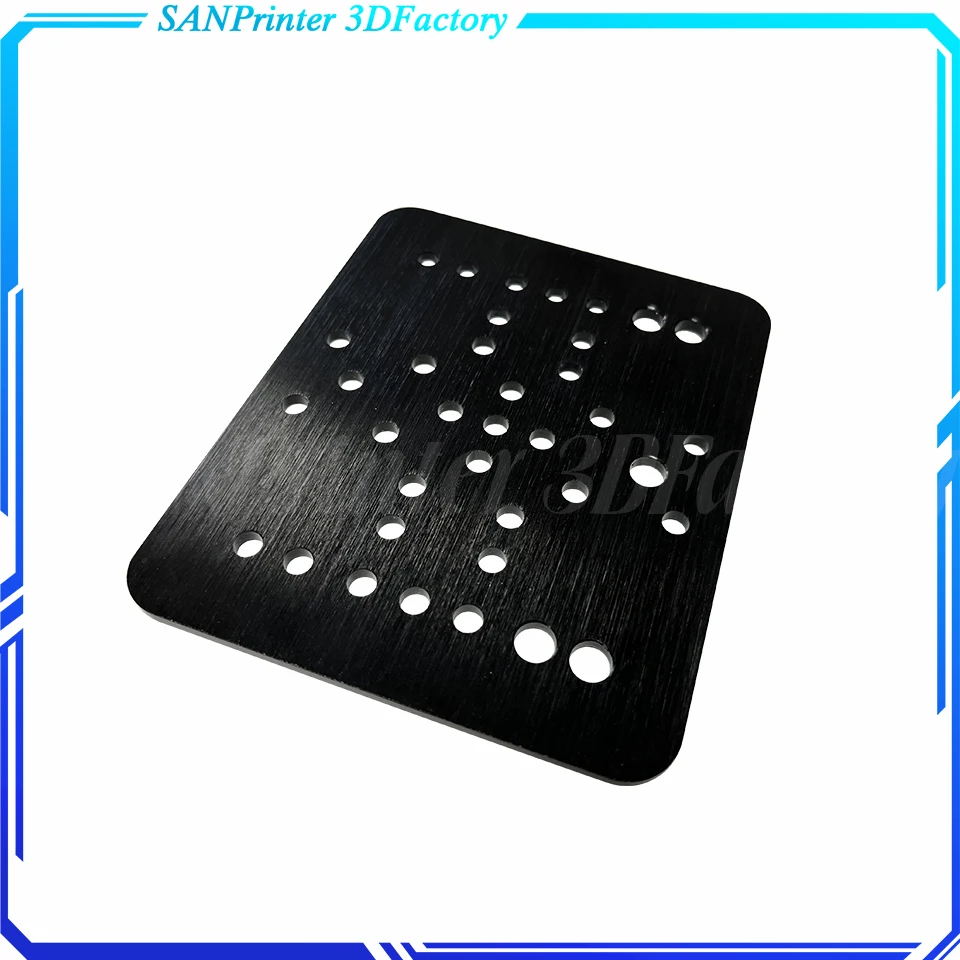 3D Printer part Gantry Plate 40mm black sand blasting 100mmx120mmx3mm
