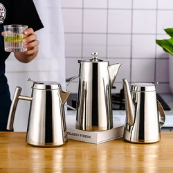 Cold Water Kettle, Ice-resistant Jug, Kitchen Bar Drinkware, Stainless Steel, Coffee Juice Pot, Home Drinking Container