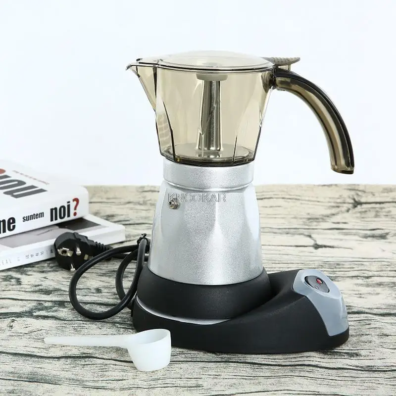 150/300ML Portable Electric Coffee Maker Espresso Machine Moka Pot Coffee for Home Kitchen Tools EU Plug Wholesale