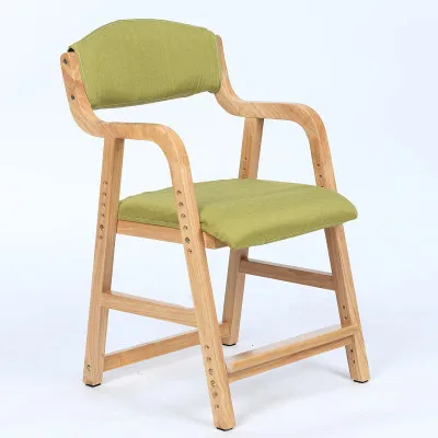 Adjustable Lifting Child Seat Solid Wood Children's Study Chair Back Desk Chair Primary School Chair Home Writing Chair Dotomy