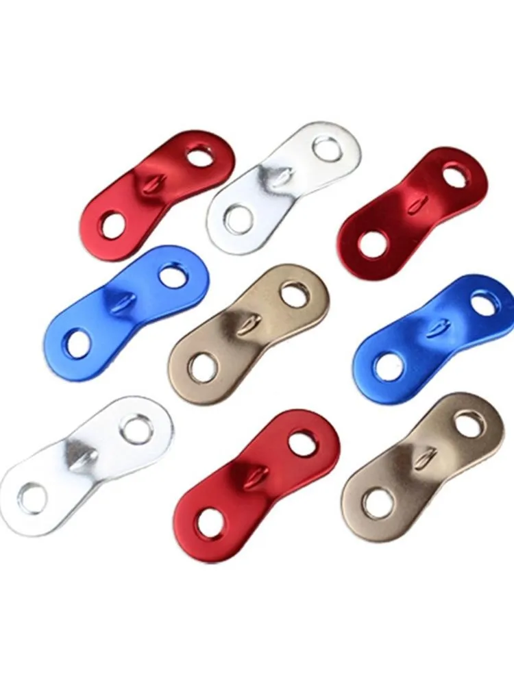Tendeurs corde tente en d'aluminium, 10 pièces, corde Camping antidérapante, boucles verrouillage, double trous, bouchon d'arachides