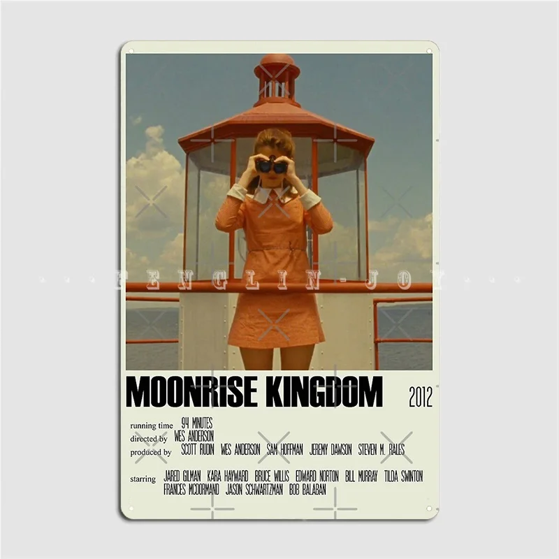 Moonrise Kingdom Alternative Art Movie Poster Metal Plaque Cinema Living Room Home Customize Wall Plaque Tin Sign Poster