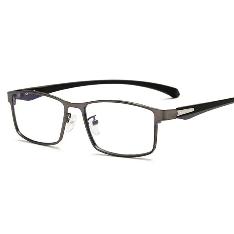 Full Frame Square Myopia Glasses With Degree Metal Anti-blue Light Prescription Spectacles 0 -0.5 -0.75 -1.0 -1.5 -2.0 To -6.0