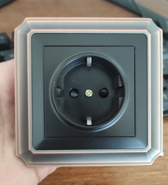 Antique Black Wall Switch 86 type Retro Toggle Switch 1 GANG/ 2 GANG/ 3 GANG/ 4 GANG 10A 110V-250V Wood Panel Brass Lever