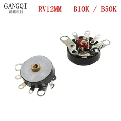 5PCS Straight Angle Radio Potentiometer RV12MM B103 B10K B503 B50K Power Amplifier Volume Potentiometer With Switch