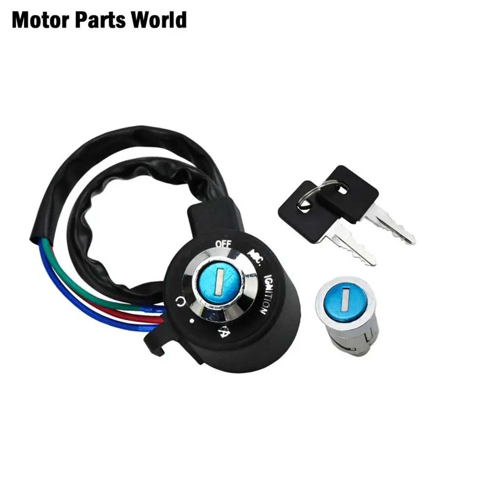 Black Motorcycle Ignition Switch Lock W/ Keys 3 Wire Aluminum Set For Harley Sportster 883 XL 883 1995-2001 2002 2003