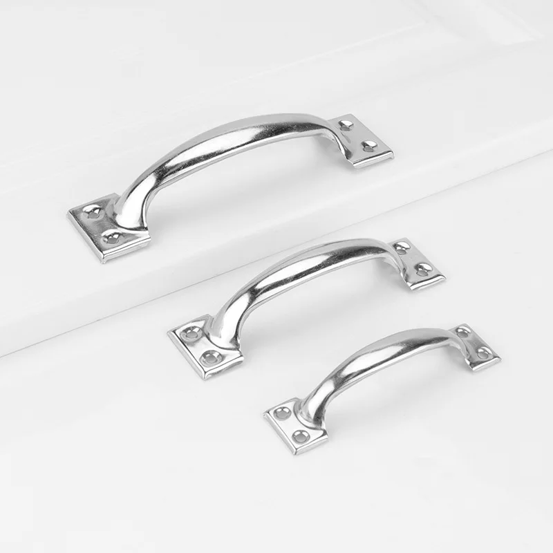 The stainless steel bow handle is suitable for various scenes such as gates, rolling doors, cabinet drawers, etc.