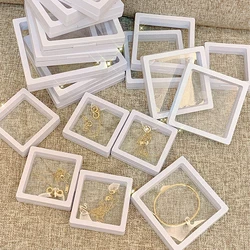 10PCS Plastic 3D Floating Jewelry Display Stands Clear Necklace Bracelet Holder for Gift Shop Storage Organizer Box Wholesale