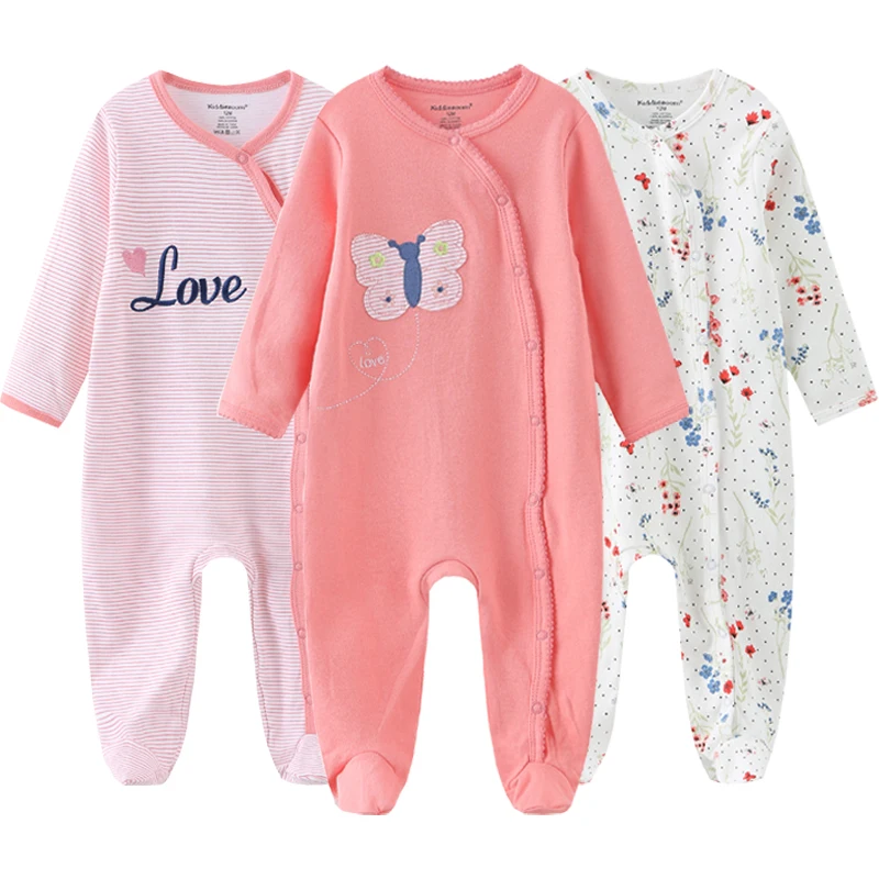 Unisex Baby pagliaccetto 2/3Pcs tute a manica lunga per neonato ragazza 2021 primavera 0 a 12 mesi vestiti per neonati Set 100% cotone