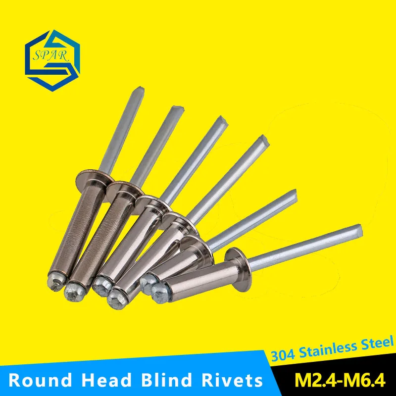 Blind Rivets Round Break Mandrel Blind Rivets  Round Head Blind Rivets 304 Stainless Steel GB/T12618