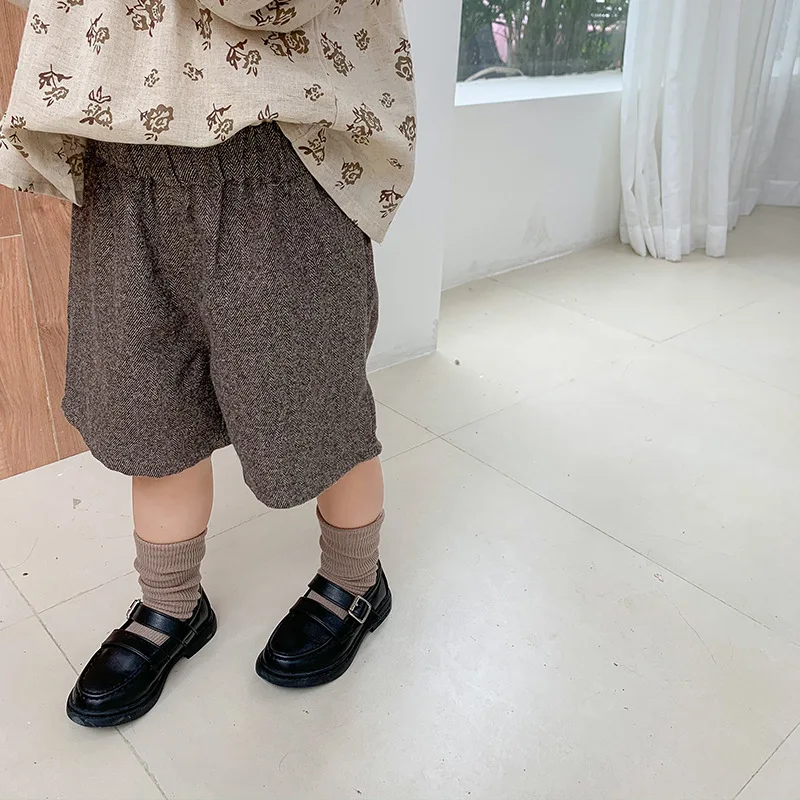 

2022 Spring Summer New Japanese Retro Children Baby Boy Girls Loose Shorts Toddler Pant Cute Kids Pants Size 12M-6T