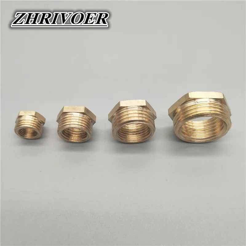 1/8 "1/4" 3/8 "1/2" 3/4 "1" 真鍮の減速おねじめねじ削減ブッシュアダプタフィッティングガスエア銅