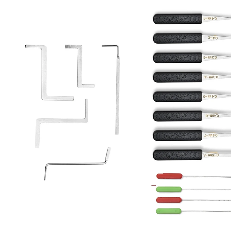 Locksmith Supplies Hand Tools with Practice Transparent Locks Training Tool Broken Key Remove Hooks Combination Padlock Hardware