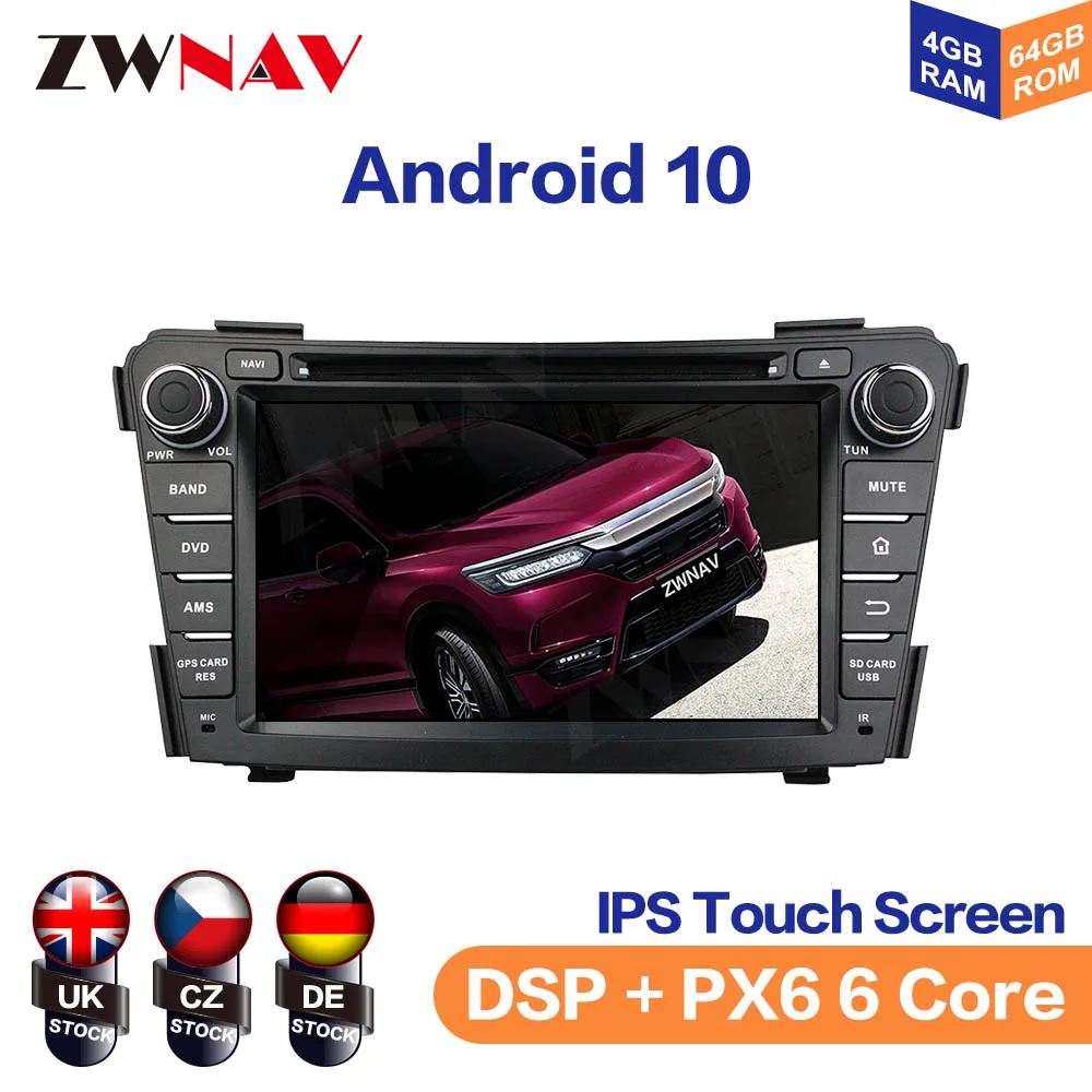 Android10.0 PX5 PX6 Car CD DVD Player GPS Navigation For Hyundai I40 2011-2016 Auto Radio Stereo Head Unit Multimedia Player DSP