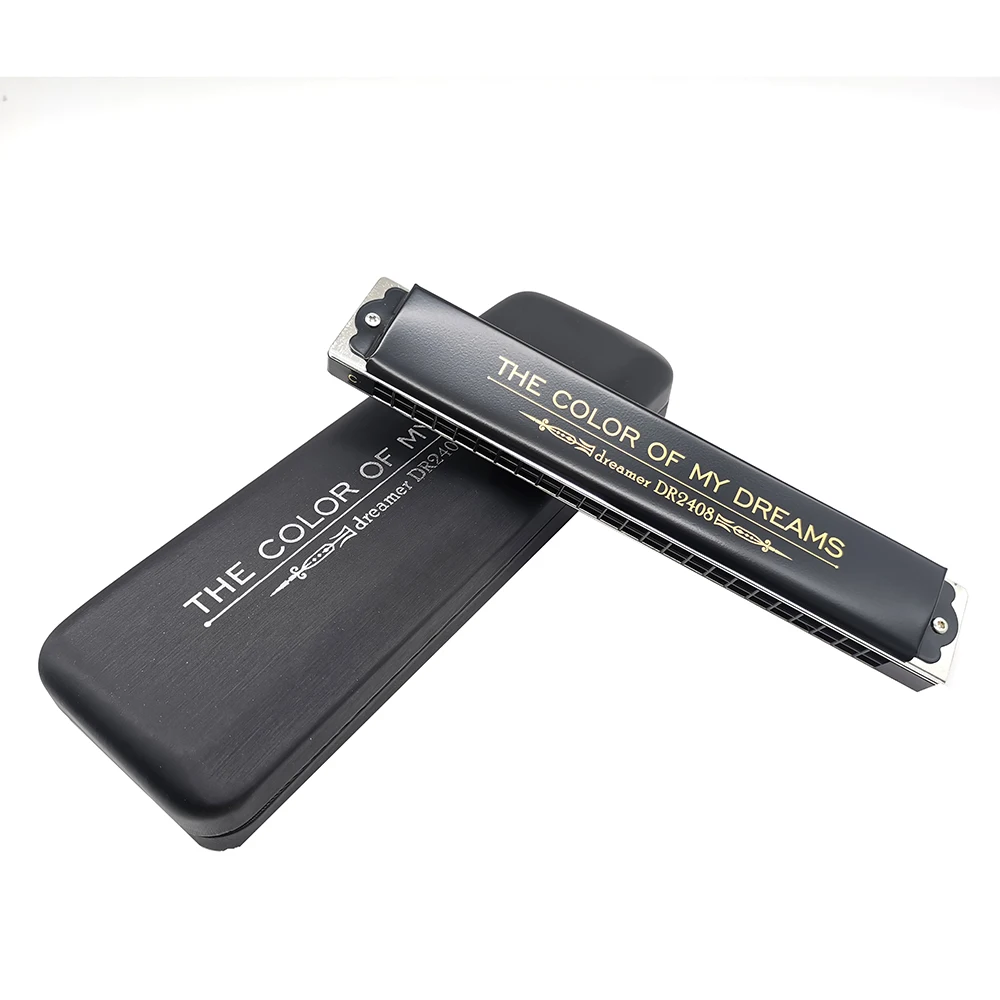 Swan Polyphonic Harmonica Dreamer DR2408 Upgraded Mouth Organ Harmonica C Key Music Instruments for Professional Players