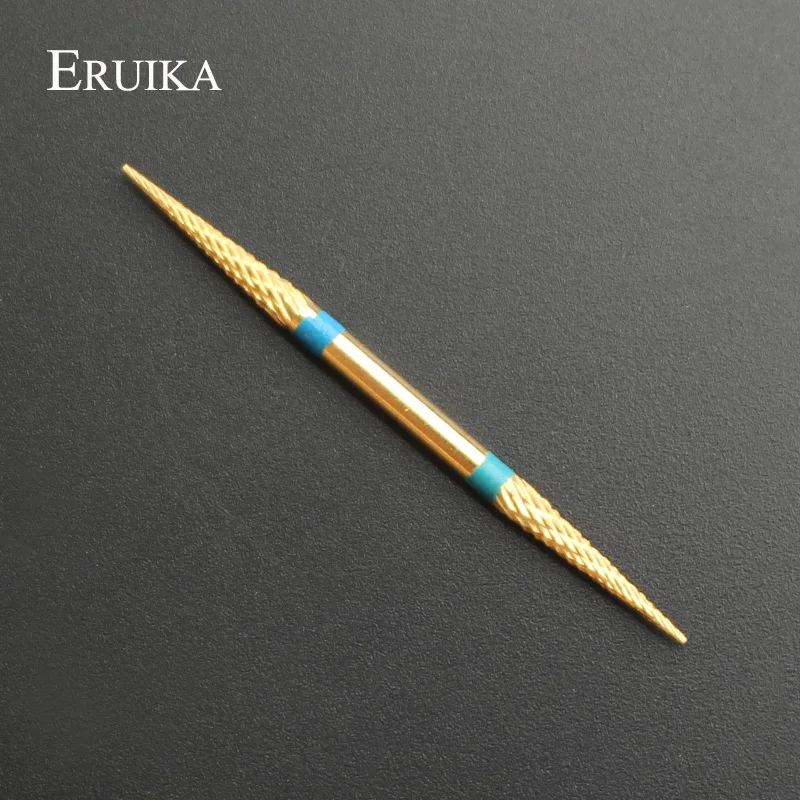 ERUIKA 1pc Carbide Nail Drill Bit Two Head Milling Cutter Burr 3/32'' Apparatus for Manicure Nail Art Accessory Nail File